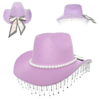 JEWELED FELT COWBOY HAT